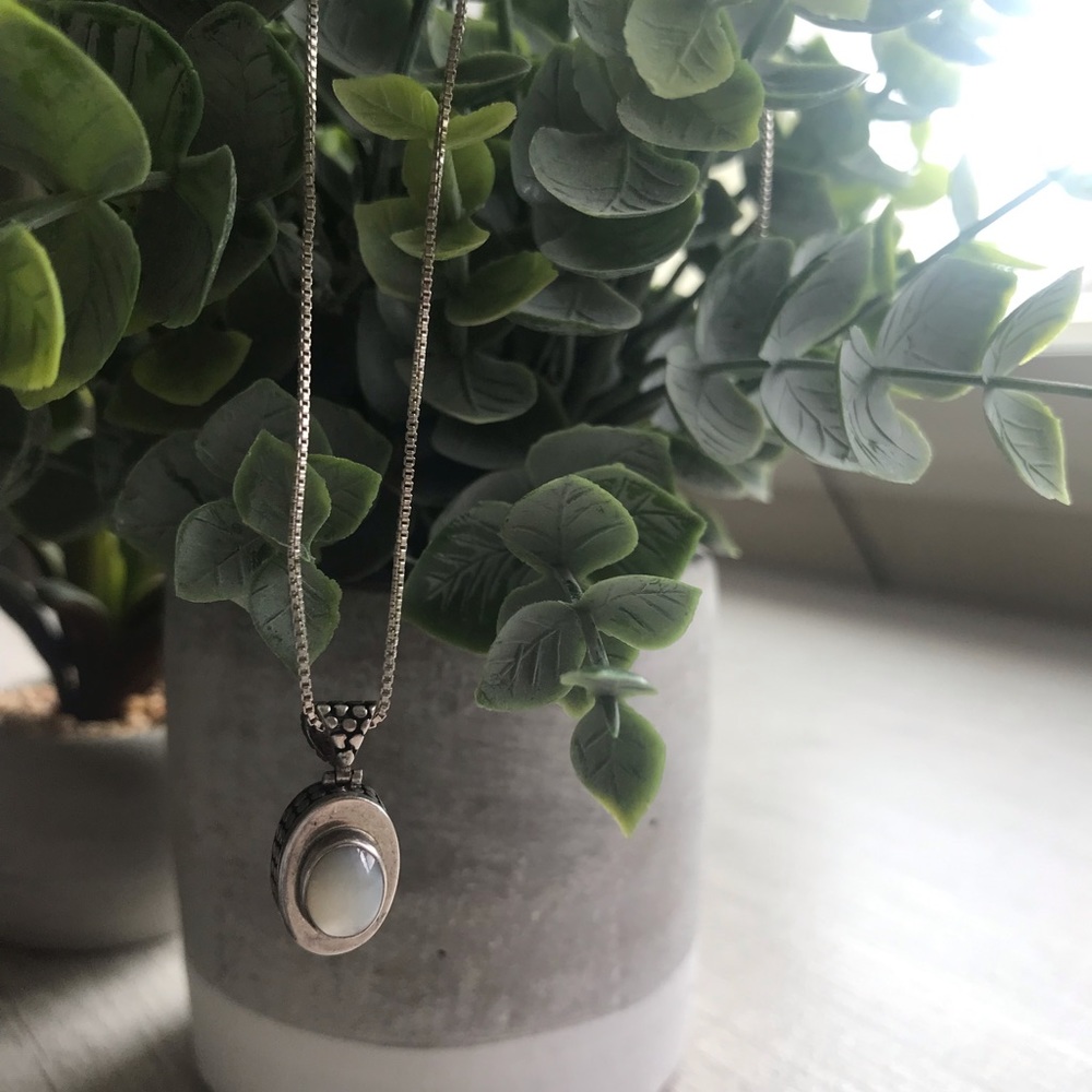 Sterling Silver & Mother of Pearl Necklace